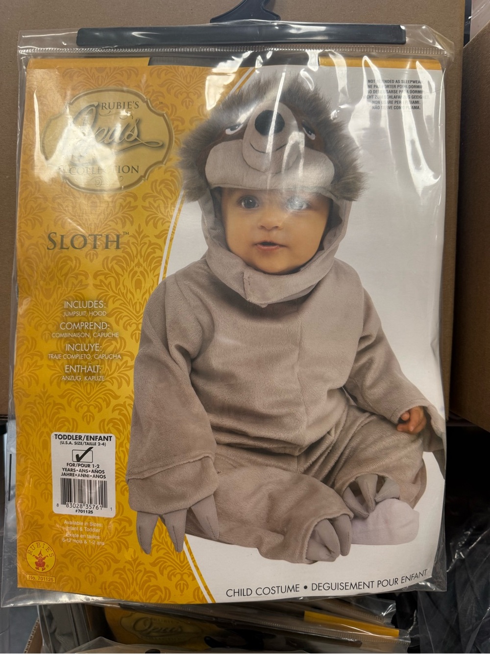 Rubie's Toddler Sloth Costume - Gray and Brown